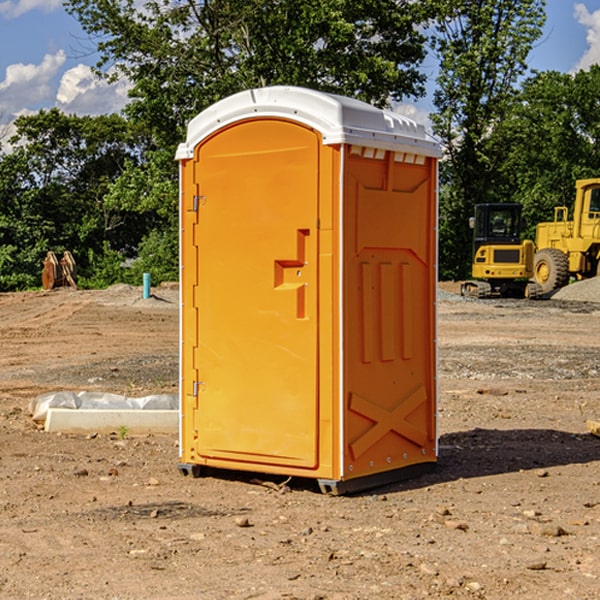 how often are the porta potties cleaned and serviced during a rental period in Calhoun County